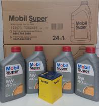 kit Troca de Óleo e Filtro -Linha Volkswagen - Mobil Super Sintético 5w40 e Filtro de óleo Tecfil.