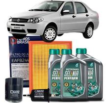 Kit troca de oleo fiat siena fire 5w30 selenia