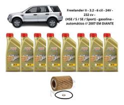 Kit troca de oleo freelander ii 3.2 24v 2007 diante castrol
