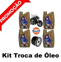 Kit Troca De Óleo Gulf 10W40 100% Sintético Boulevard M1800