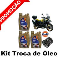 Kit Troca De Óleo Gulf 10W40 100% Sintético V-Strom 650/1000