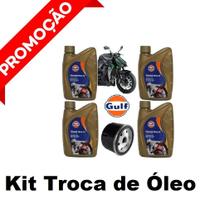 Kit Troca De Óleo Gulf 15W50 100% Sintético Kawasaki Z1000