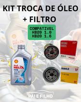 Kit Troca de Óleo HB20 Oléo Shell Helix HX8 5W30 Filtro 1.0 1.6 Flex 2013 a 2022 Kit Troca de Óleo HB20 Oléo Shell Helix HX8 5W30 Filtro 1.0 1.6 Flex 2013 a 2022