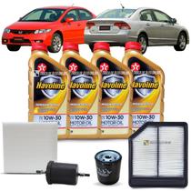 Kit Troca de Óleo Honda Civic Flex 1.8 G8 2008-2011 + Higienizador