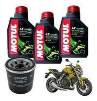 Kit troca de óleo hornet 2010 filtro fram óleo 5100 10w30