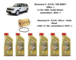 Kit troca de oleo land rover discovery v / iv 3.0 diesel