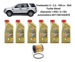 Kit troca de oleo land rover freelander ii 2.2 sd4 castrol