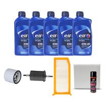 Kit Troca de Óleo Logan Sandero Duster 1.6 16v Sce Acima De 2017 - ELF 10W40 + Higienizador