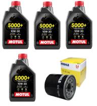 Kit Troca de Óleo moto 4 Motul 5000+ 10W30 4T 1L + 1 filtro Mahle Honda NC 750 2015 a 2025