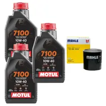 Kit Troca de Óleo Motor 3 Litros Motul 7100 10w40 Sintético + Filtro Mahle Oc1019 Mt-03 Mt-07 Mt-09 Xj6 Er6n Versys