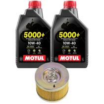 Kit Troca de Óleo Motor Crosser Factor Fazer 125 150 Fz 15 Motul 10w40 5000 + Filtro Original Yamaha