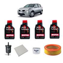 Kit Troca De Oleo Motul 10w40 Renault Sandero 1.6 8v 2014