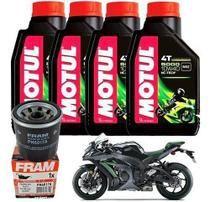 Kit troca de óleo ninja zx 10r filtro fram óleo 5000 10w40