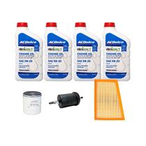 Kit Troca De Óleo Onix / Onix Plus Flex 1.0 12v - 4 Acdelco 5w30 Sintético