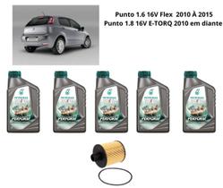 Kit troca de oleo punto 1.8 16v e-torq jul/10 diante selenia