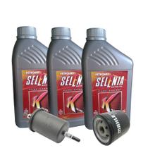 Kit troca de óleo Selenia K Pure Energy 5W30 e filtros - Fiat Idea Palio Punto Siena Strada Uno Fire
