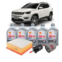 Kit Troca De Óleo Shell 5w30 Compass 2.0 Flex 2017 Em Diante