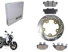 Kit Troca Freio Disco Traseiro Scud + Par Pastilhas Dianteira e Traseira Dvsc Next 250