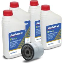 Kit Troca Oleo 0w20 Filtro Do Motor Acdelco Onix 1.0,1.4 prisma spin 1.8 Kit0w20