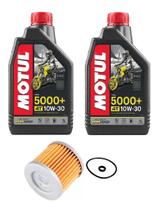 Kit Troca Óleo 2l Motul 5000 10w30 + Filtro Nx 400i Falcon