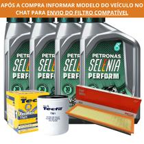Kit Troca Óleo 4L Selenia Perform 5W30 Sintético + Filtro Óleo Tecfil TM1 + Filtro Ar Wega FAP 9003 Kit Troca Óleo 4L Selenia Perform 5W30 Sintético + Filtro Óleo Tecfil TM1 + Filtro Ar Wega FAP 9003