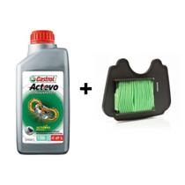 Kit Troca Óleo Castrol 10w30 + Filtro Ar Moto Biz C100 2012-