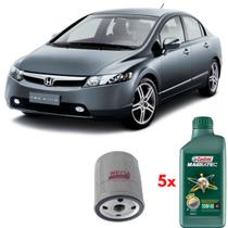 Kit Troca Óleo Castrol 10w40 Honda Civic Si 2.0 2007 A 11