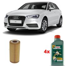Kit Troca Óleo Castrol 5w40 Audi A3 1.4 Vw Golf 1.4 Tsi