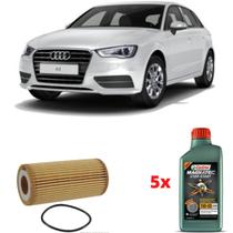 Kit Troca Óleo Castrol 5w40 Audi A3 2.0 T 2007 2008 2009