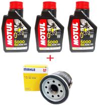 Kit Troca Óleo E Filtro Kawasaki Z300 / Shadow 750 Motul 5000 20w50