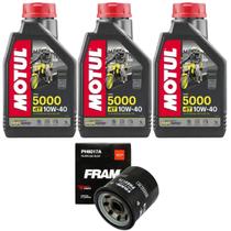 Kit Troca Oleo E Filtro Motul 10w40 5000 Yamaha Yzf-r3 Mt07