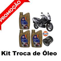 Kit Troca Óleo Filtro Gulf 15W50 100% Sintético V-Strom 650