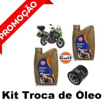 Kit Troca Óleo Gulf 10W40 100% Sintético Kawasaki Versys 650
