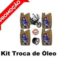 Kit Troca Óleo Gulf 10W40 100% Sintético Kawasaki Versys1000