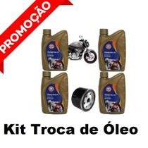 Kit Troca Óleo Gulf 15W50 100% Sintético Hornet Carburada