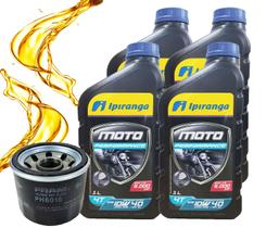 Kit Troca Óleo Hayabusa 1300 Bandit 1200 10w40 4l + Filtro