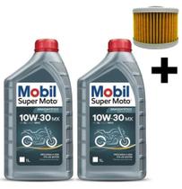 Kit troca óleo mobil mx 10w30 semi sintético com filtro de óleo