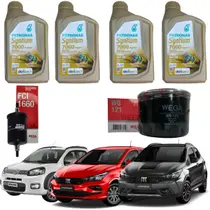 Kit Troca Óleo Motor Filtros 0w20 Fiat Argo 1.3 4 Cilindros