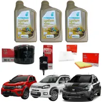 Kit Troca Óleo Motor Filtros 0w20 Fiat Mobi 1.0 3 Cilindros