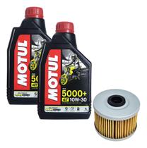 Kit Troca Óleo Motul 5000+ 10w30 2l + Filtro De Óleo Brandy