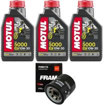 Kit Troca Óleo Motul 5000 10w30 3l + Filtro Cb 600f Hornet