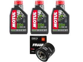 Kit Troca Óleo Motul 5100 10w30 + Filtro Cb 500 / Cb 600