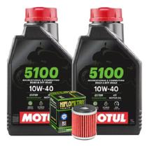 Kit Troca Óleo Motul 5100 10w40 2l + Filtro De Óleo Hiflo