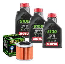 Kit Troca Óleo Motul 5100 15w50 3l + Filtro De Óleo BMW GS650