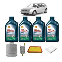 Kit Troca Óleo Shell 10w40 Volkswagen Golf 2.0 2001 A 2006