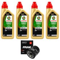 Kit Troca Óleo Triumph Tiger Castrol 10w40 4 Litros + Filtro Kit Troca Óleo Triumph Tiger Castrol 10w40 4 Litros + Filtro