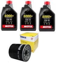 KIT TROCA ÓLEO YAMAHA XJ6 3 MOTUL 5000 JASO MA2 10W-40 4T 1L semissintético + 1 FILTRO MAHLE