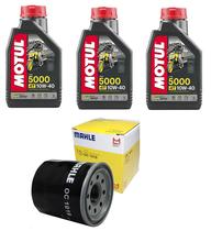 KIT TROCA ÓLEO YAMAHA XJ6 3 MOTUL 5000 JASO MA2 10W-40 4T 1L semissintético + 1 FILTRO MAHLE