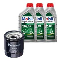 Kit Troca Oleo Z300 Versys Ninja 300 Mobil 10w40 + Filtro