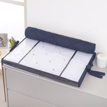 Kit Trocador Reto Para Cômoda com Rolinho Azul Marinho